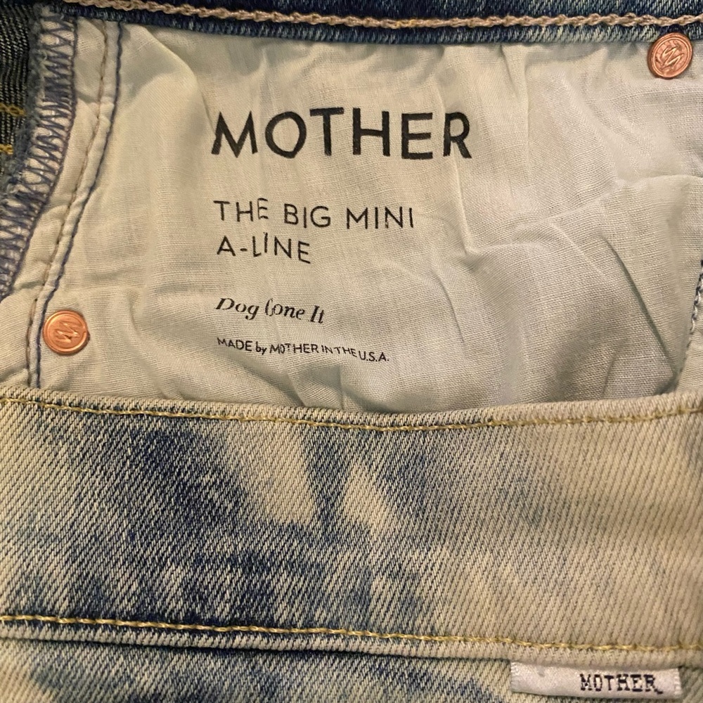 MOTHER denim‎ jean skirt Nwot size 28 - Picture 4 of 7